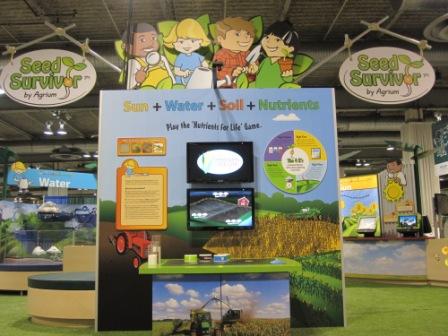 Colourful image of workstation in exhibit