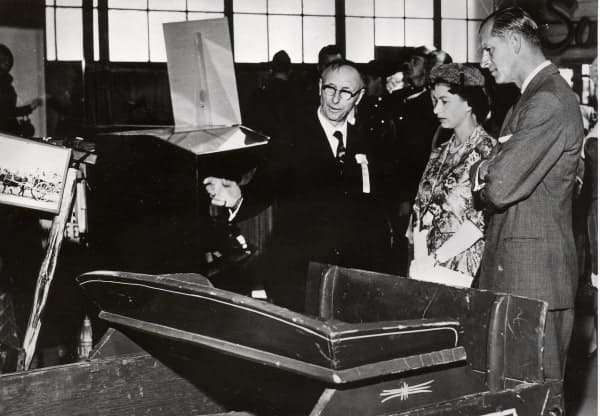 George Shepherd with Her Majesty Queen Elizabeth and the Duke of Edinburgh in 1959