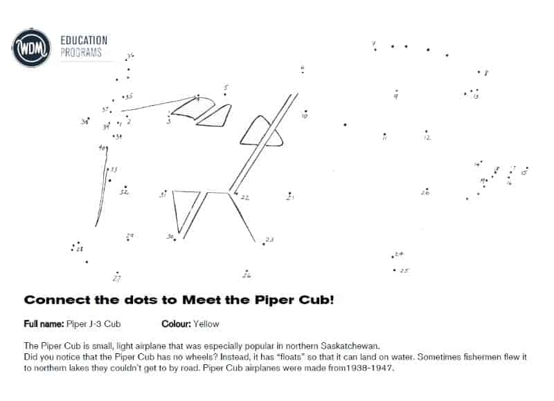 Piper Cub Connect the Dots