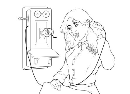 Telephone Colouring Book