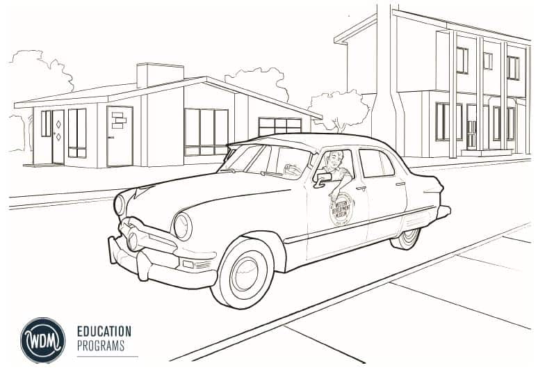 Sedan Colouring Book