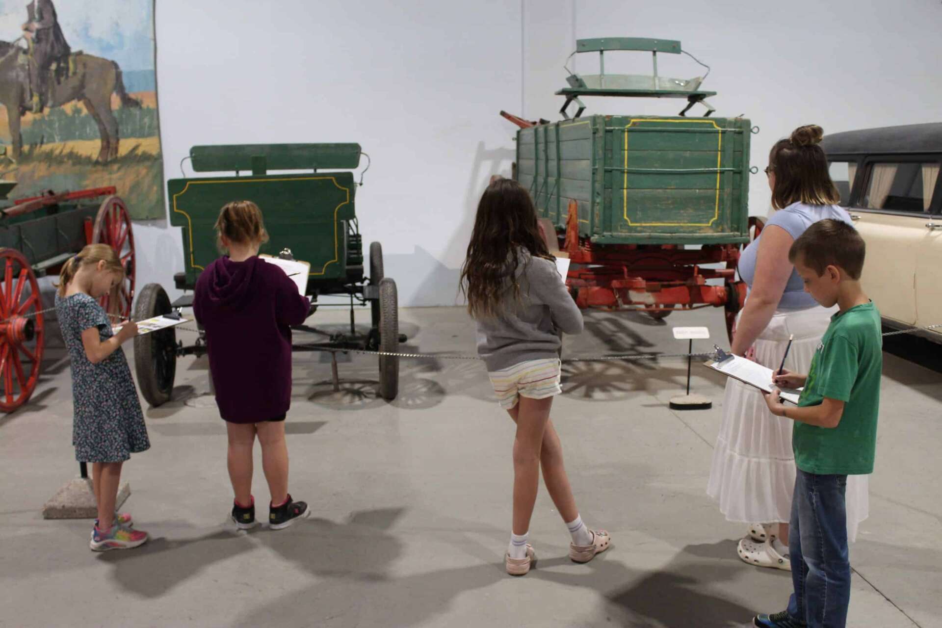 Students complete self-guided Museum Quests at the WDM Moose Jaw.